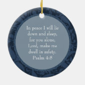 Blauer Blumenstrauß Gerahmt: Gedenkstätte: Bilderv Keramikornament (Hinten)