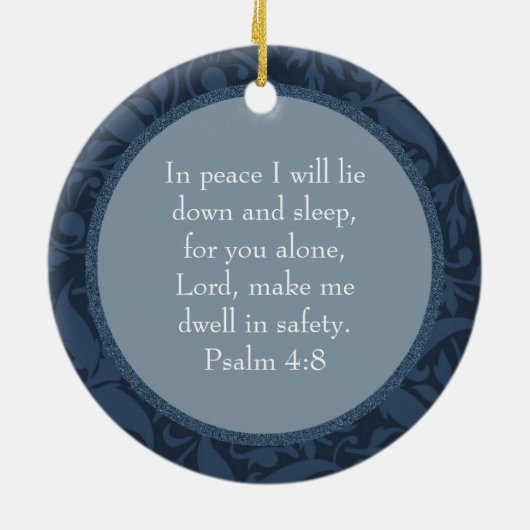 Blauer Blumenstrauß Gerahmt: Gedenkstätte: Bilderv Keramikornament (Hinten)