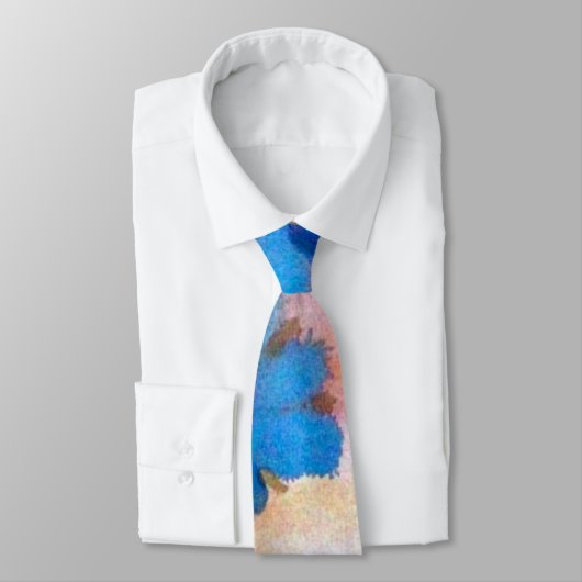 Blauer Blumenstrauß-Krawatte Krawatte (Gebunden)