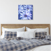 Blauer Blumenstrauß Leinwand Origineller Kunstdruc (Insitu (Schlafzimmer))