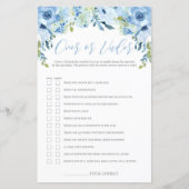 Blauer Blumenstrauß oder unter Brautparty (Vorderseite)