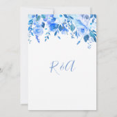 Blauer Blumenstrauß Save the Date, Hochzeit mit Bl Date (Rückseite)