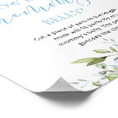 Blauer Blumenstrauß wie groß ist das Bauchspiel Poster (Ecke)