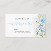 Blauer Blumenstrauß wie groß ist der Bauch der Mam Begleitkarte (Vorderseite)