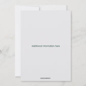 Blauer Blumenstrauß zum Jubiläum des grauen Holzes Einladung (Rückseite)