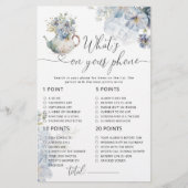 Blauer Blumentee Party, was auf Ihrem Handyspiel i (Vorderseite)