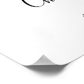 Blauer Blumenzahn Begrüßungszeichen Poster (Ecke)