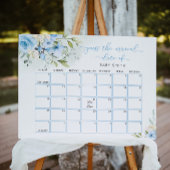Blauer Blumenzauber Der Fälligkeitskalender Poster