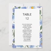 Blauer Blumenzauber Hochzeitskarte (Vorderseite)