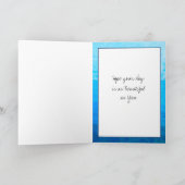 Blauer Blumenzauber zum Geburtstag Grandma Karte (Innenseite)