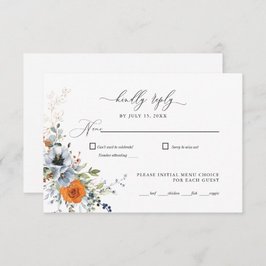 Blauer Blumenzorn RSVP (Vorne/Hinten)