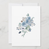 Blauer Blumenzwerg Einladung (Rückseite)