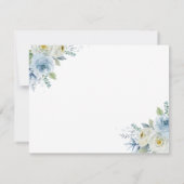 Blauer Blumenzwiebelblank Dankeschön Karte (Rückseite)