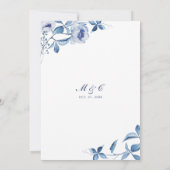 Blauer Blumenzwiebeln Einladung (Rückseite)