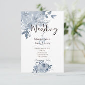 Blauer Blumenzwiebelwettbewerb Einladung (Stehend Vorderseite)