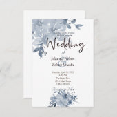 Blauer Blumenzwiebelwettbewerb Einladung (Vorne/Hinten)