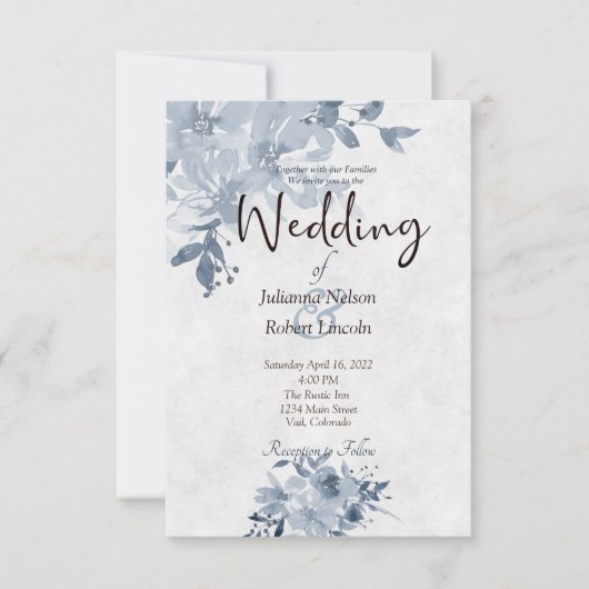 Blauer Blumenzwiebelwettbewerb Einladung (Vorderseite)