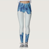 Blauer Blütenblätter der Rose Leggings (Vorderseite)