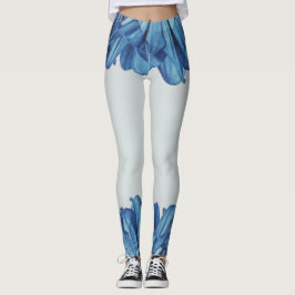 Blauer Blütenblätter der Rose Leggings