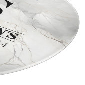 Blauer Blütenblossom Beauty Marmor Schneidebrett (Ecke)