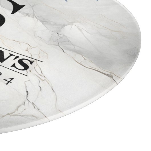 Blauer Blütenblossom Beauty Marmor Schneidebrett (Ecke)