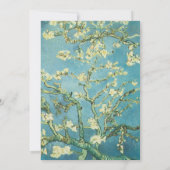 Blauer Blütenblühen Almond Wedding Einladung (Rückseite)