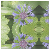 Blauer Blütenblume Gemustertes Gewebe Stoff (Nahaufnahme)