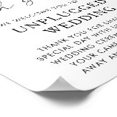 Blauer Blütenblut - Begrüßungszeichen Poster (Ecke)