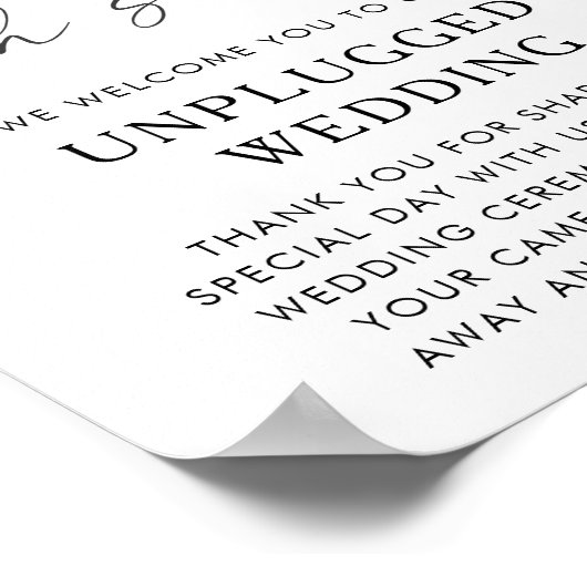 Blauer Blütenblut - Begrüßungszeichen Poster (Ecke)