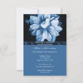 Blauer Blütendusche Einladung (Vorderseite)