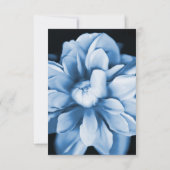 Blauer Blütendusche Einladung (Rückseite)