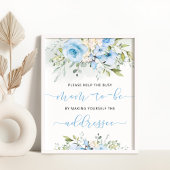 Blauer Blüteneukalyptus hilft der geschäftigen Mut Sockelschild