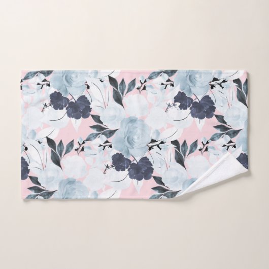 Blauer Blütenfarben Farbe Farbe Farbe Farbe Farbe Badhandtuch Set (Handtuch)