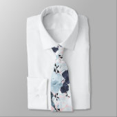 Blauer Blütenfarben Farbe Farbe Farbe Farbe Farbe  Krawatte (Gebunden)