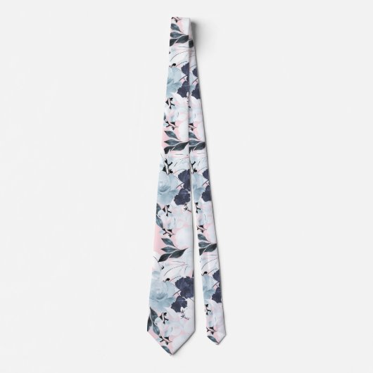 Blauer Blütenfarben Farbe Farbe Farbe Farbe Farbe Krawatte (Vorderseite)