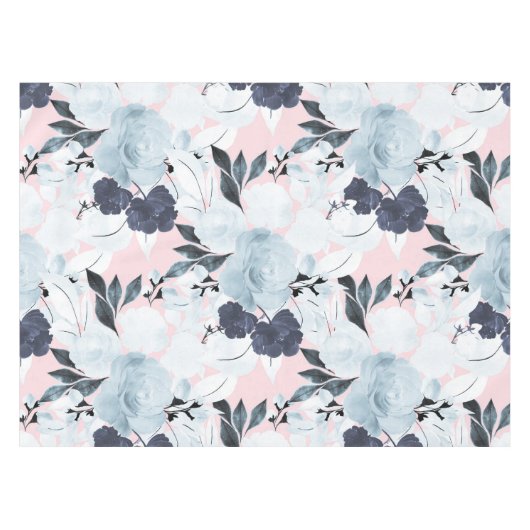 Blauer Blütenfarben Farbe Farbe Farbe Farbe Farbe  Tischdecke (Vorderseite (Horizontal))