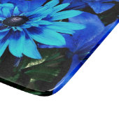Blauer Blütenglasschneider Schneidebrett (Ecke)