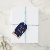 Blauer Blütenjahr Geschenkanhänger (Mit Garn)