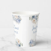 Blauer Blütenjunge Babydusche Papierbecher (Rechts)