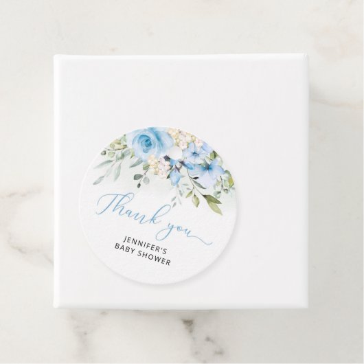 Blauer Blütenjunge Dusche Geschenkanhänger (Beispiel)