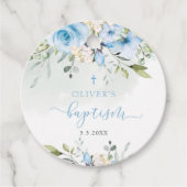 Blauer Blütenjunge Taufe für Anhänger (Vorderseite)