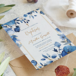 Blauer Blütenmärscher Einladung