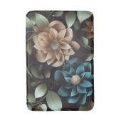 Blauer Blütenmatte Badematte (Vorderseite Vertikal)