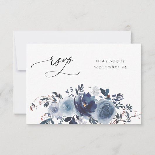 Blauer Blütenmehl und UAWG RSVP Karte (Vorderseite)