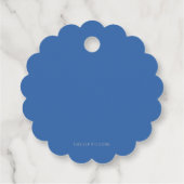 Blauer Blütenmensch mit Kaninchenfarbe Danke Geschenkanhänger (Rückseite)