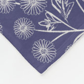 Blauer Blütenname Geburtsdatum Baby Fleecedecke (Ecke)
