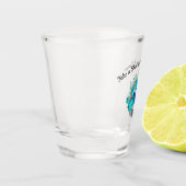 Blauer Blütenrequiem Schnapsglas (Links)