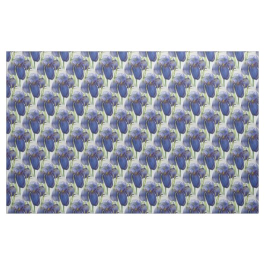 Blauer Blütenriss Stoff (Fat Quarter (45,7 x 55,9 cm))