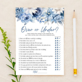 Blauer Blütenstand über oder unter Bridal-Duschspi Briefpapier