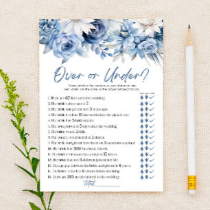 Blauer Blütenstand über oder unter Bridal-Duschspi Briefpapier